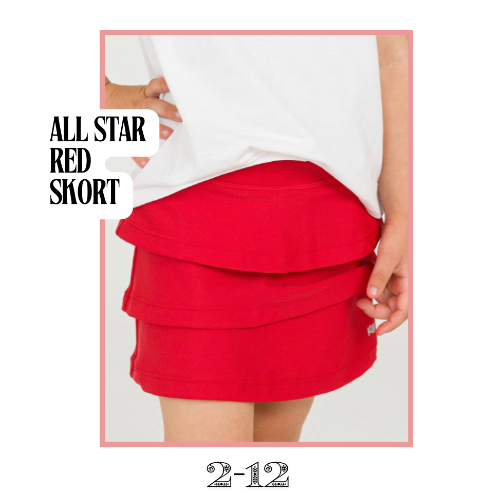 All Star Red Skort