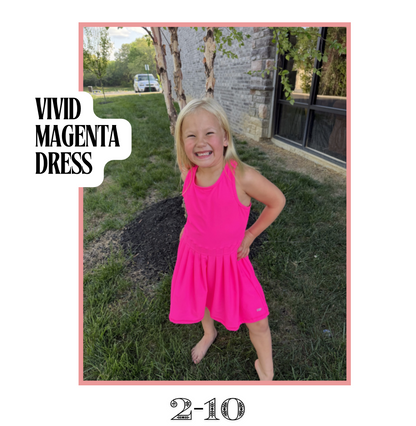 Girl's Vivid Magenta Dress