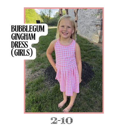 Girl's Bubblegum Gingham Dress