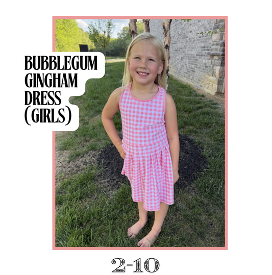 Girl's Bubblegum Gingham Dress