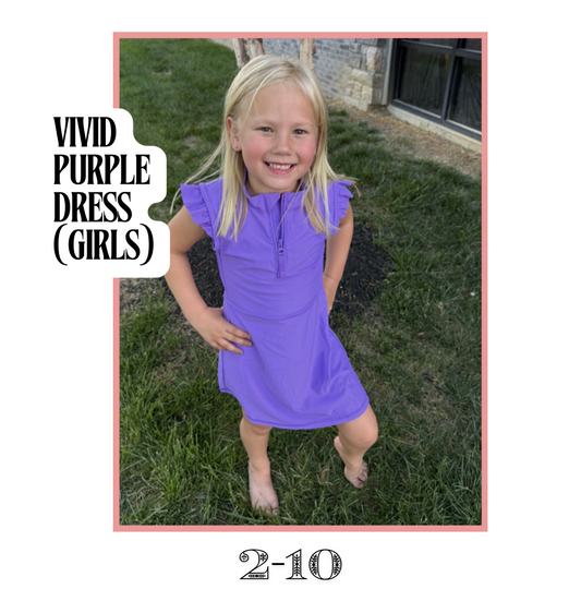 Girls Vivid Purple Dress
