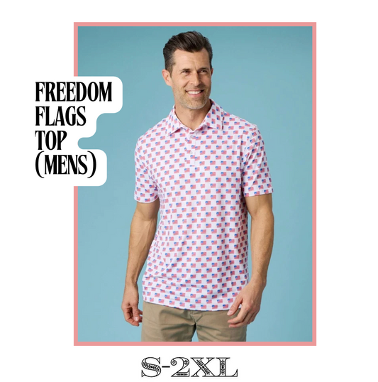 Men's Freedom Flags Polo