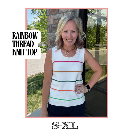 Rainbow Thread Knit Top