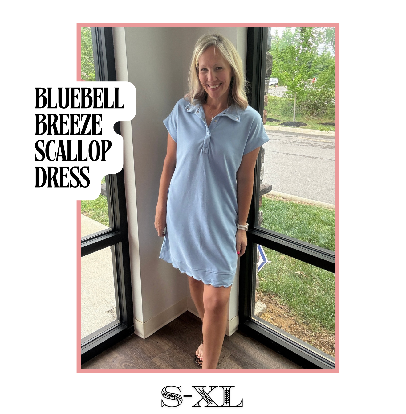 Bluebell Breeze Scallop Dress