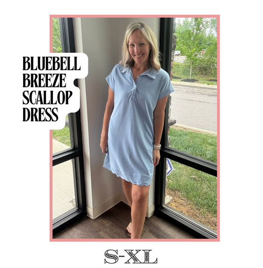 Bluebell Breeze Scallop Dress