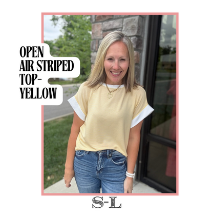 Open Air Stripe Top- Yellow
