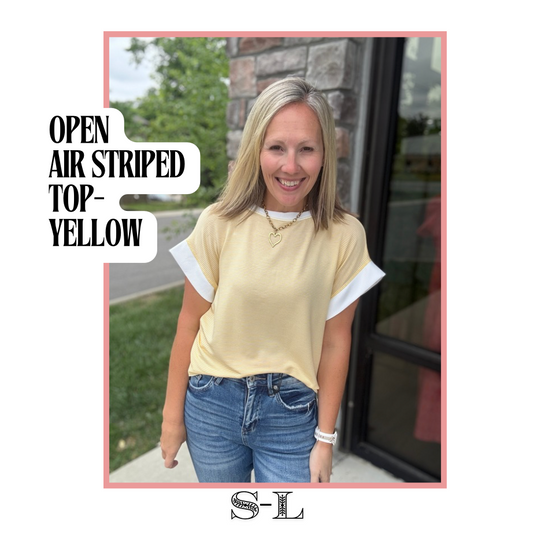 Open Air Stripe Top- Yellow