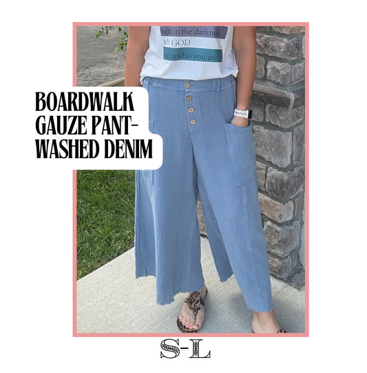 Boardwalk Gauze Pants- Denim
