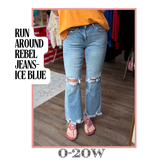 Run Around Rebel Jean- Ice Blue
