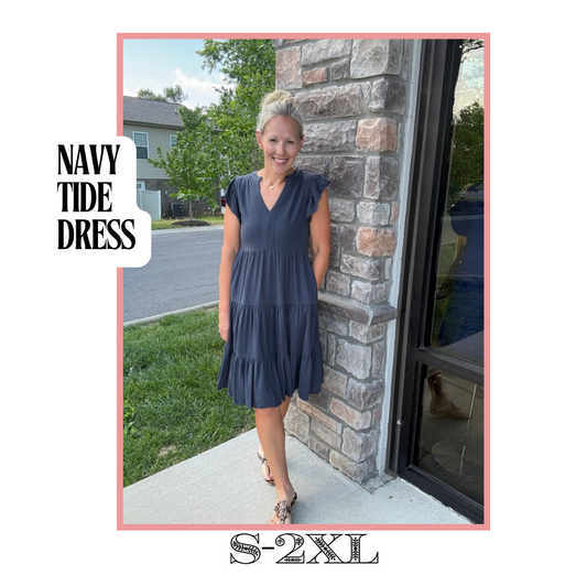 Navy Tide Dress