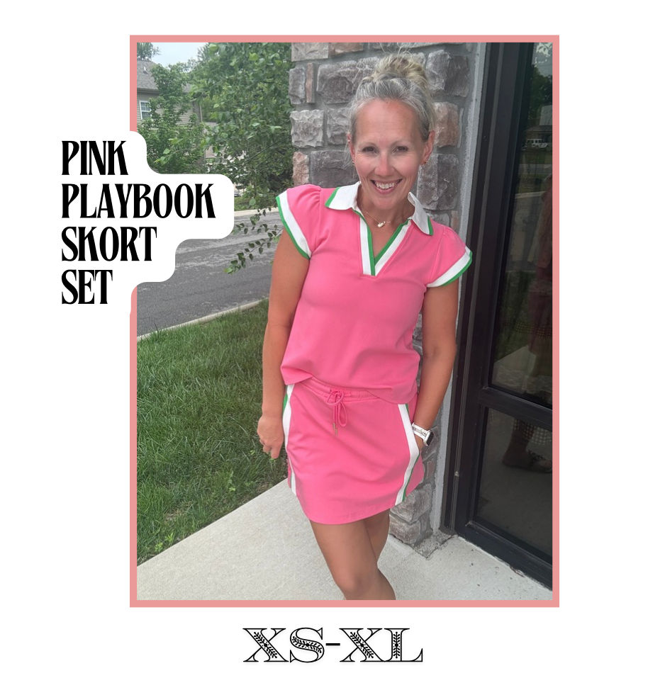 Pink Playbook Skort Set