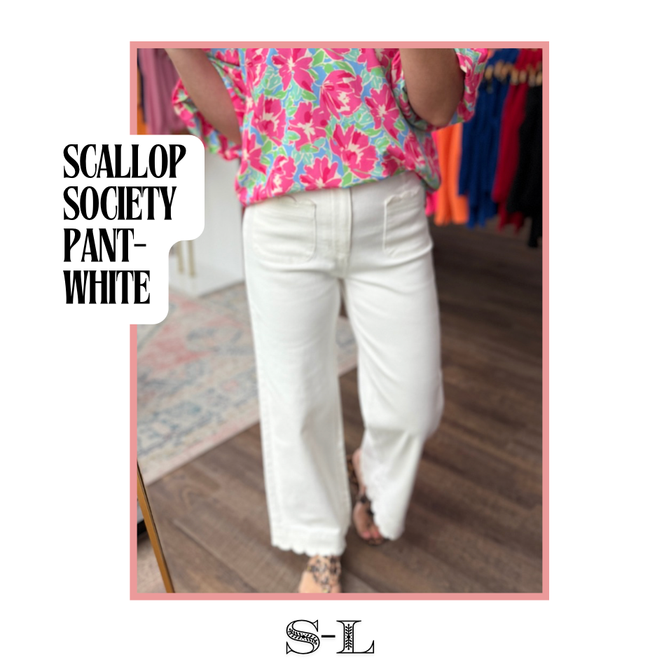 Scallop Society Pant- White