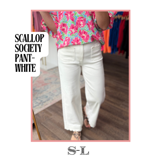Scallop Society Pant- White