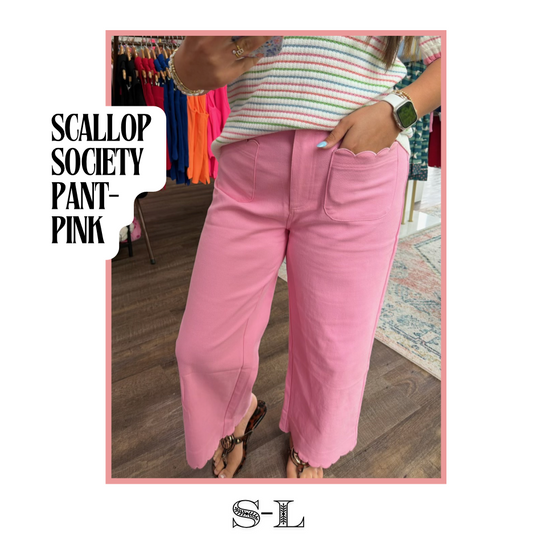 Scallop Society Pant- Pink