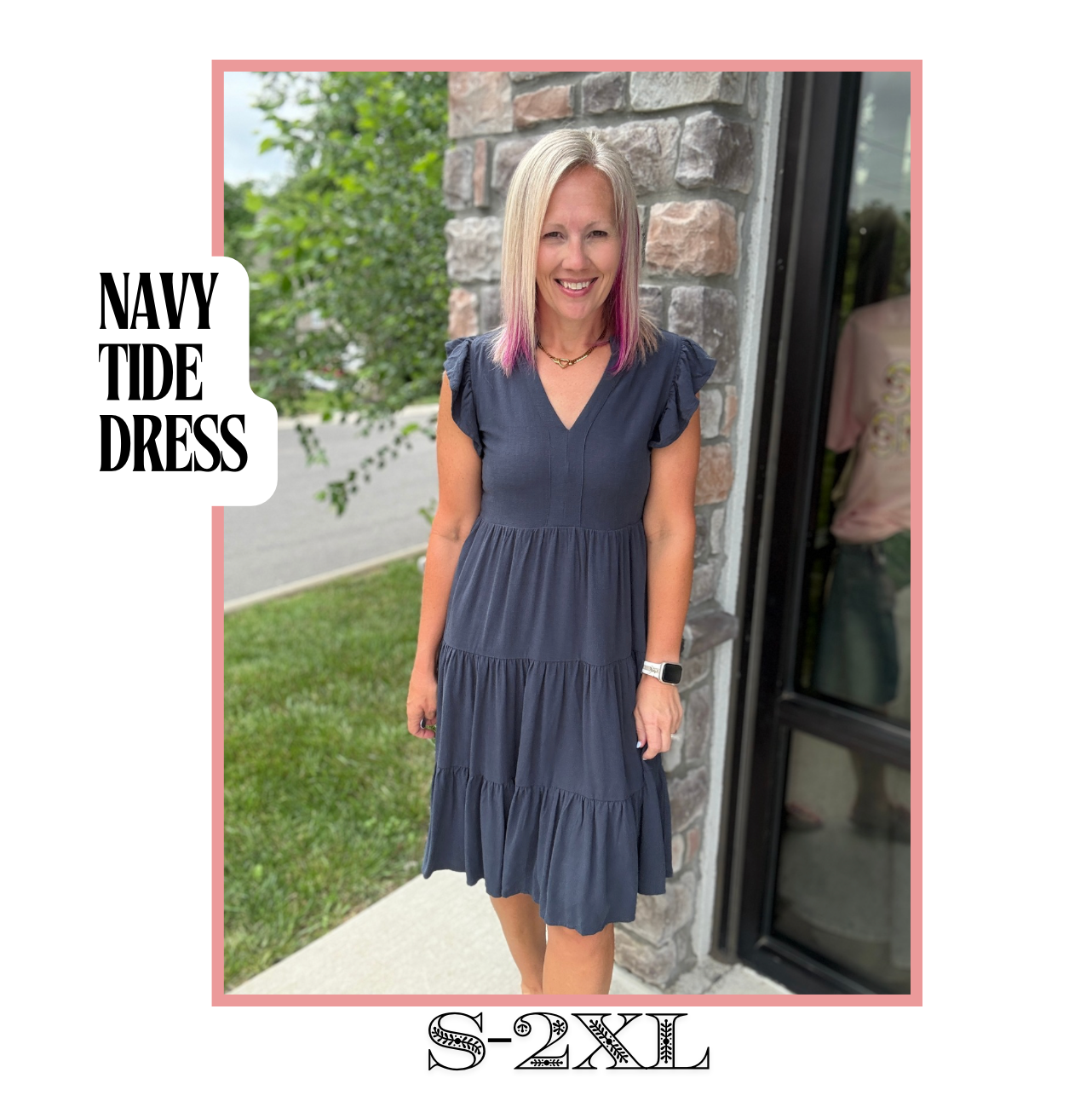 Navy Tide Dress