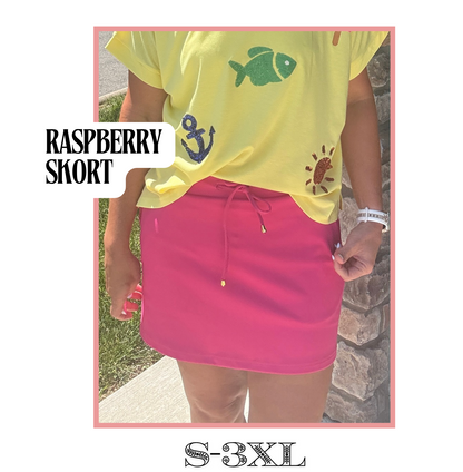 Raspberry Skort