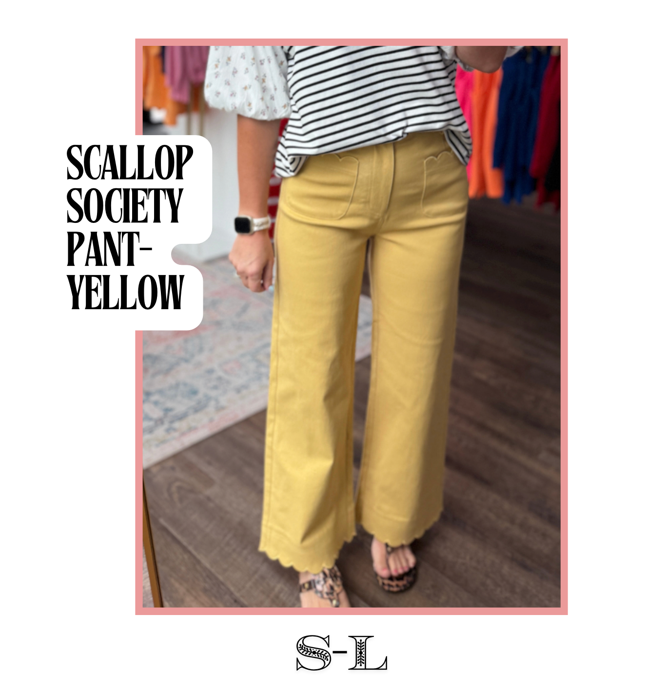 Scallop Society Pant- Yellow