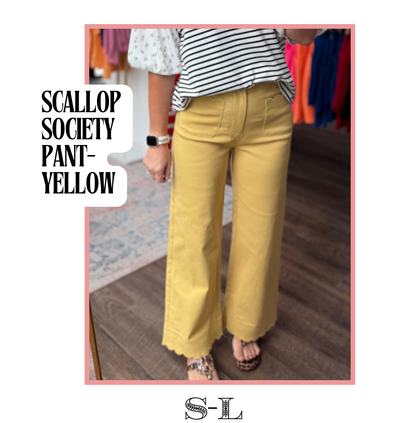 Scallop Society Pant- Yellow