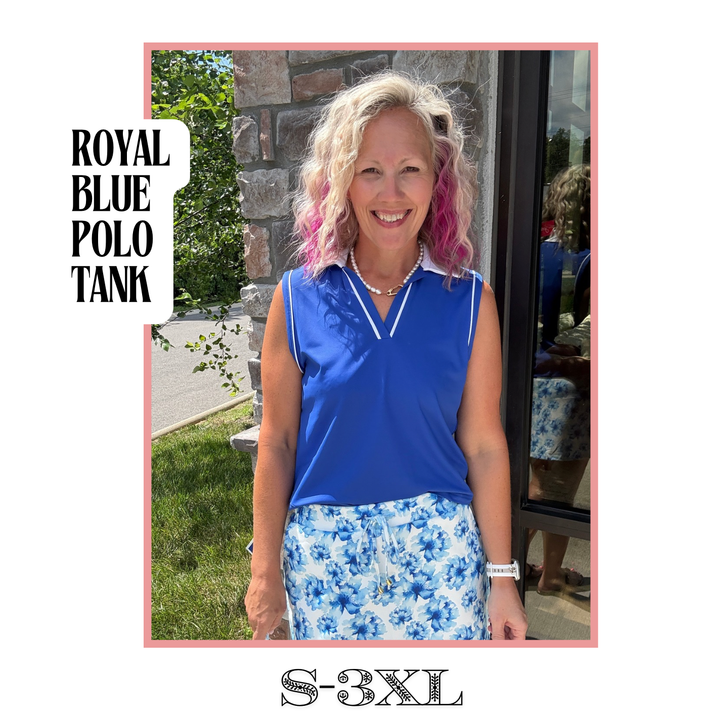 Royal Blue Polo Tank