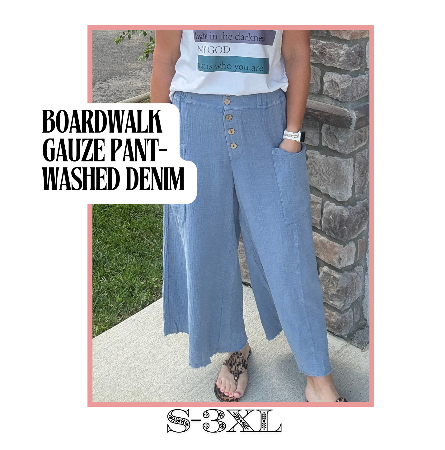 Boardwalk Gauze Pants- Denim