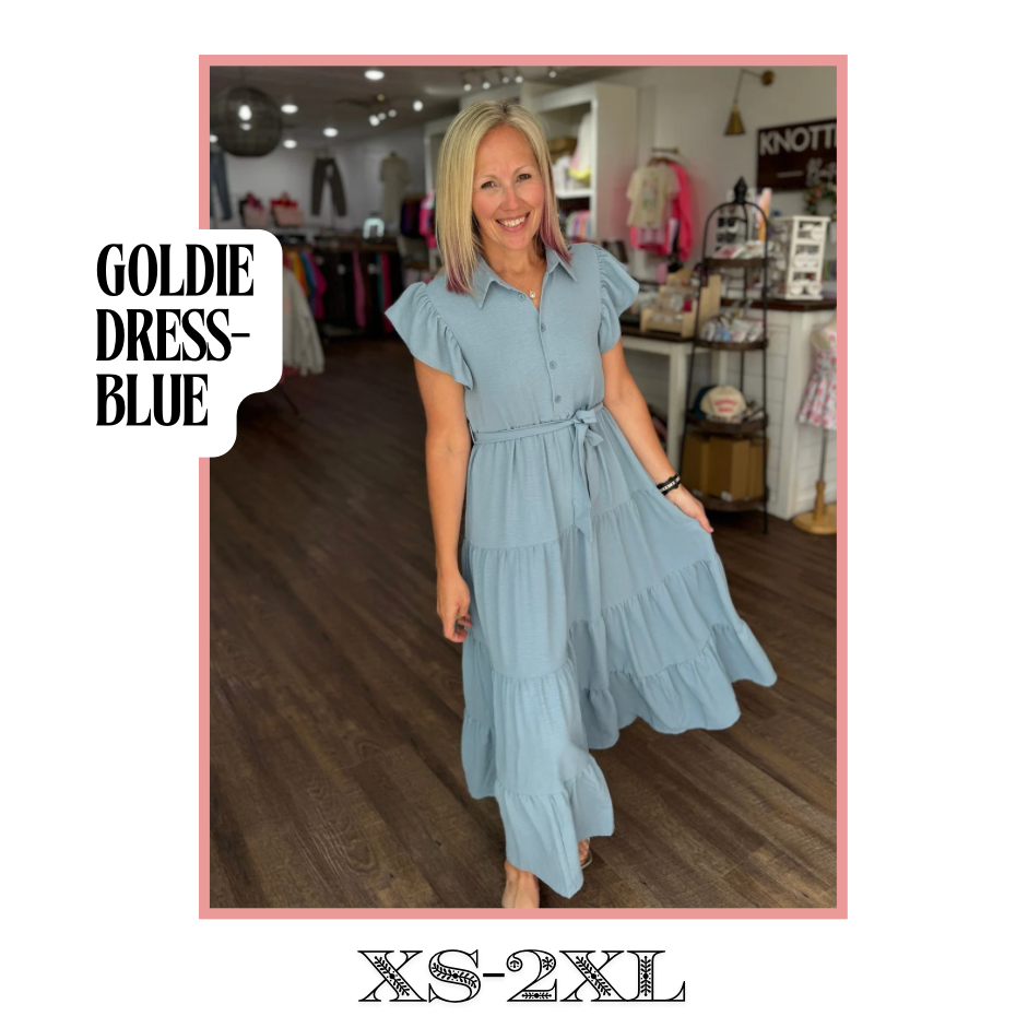 The Goldie Dress- Blue
