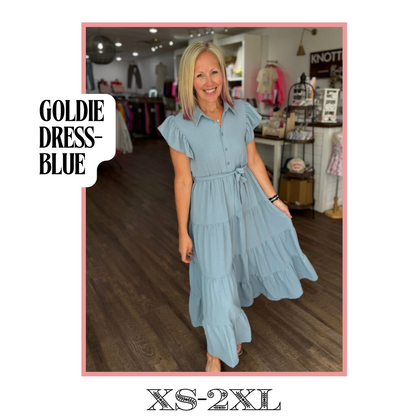 The Goldie Dress- Blue