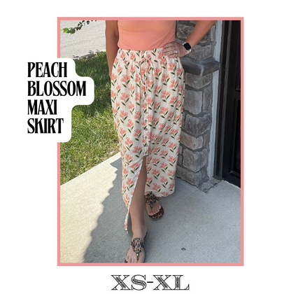 Peach Blossom Maxi Skirt