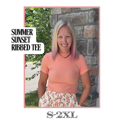 Summer Sunset Ribbed Tee
