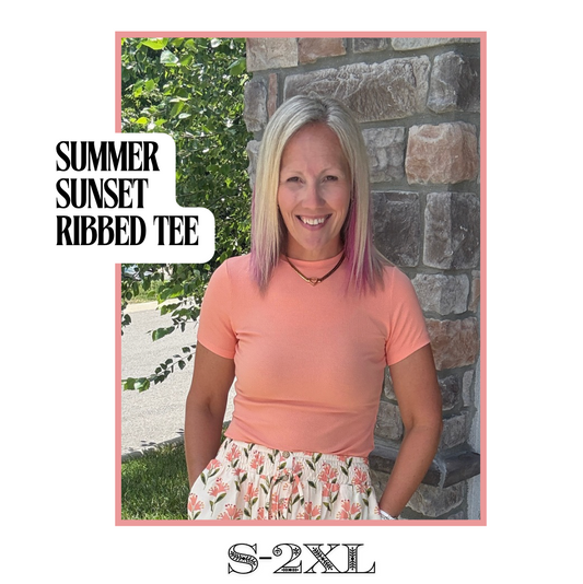Summer Sunset Ribbed Tee