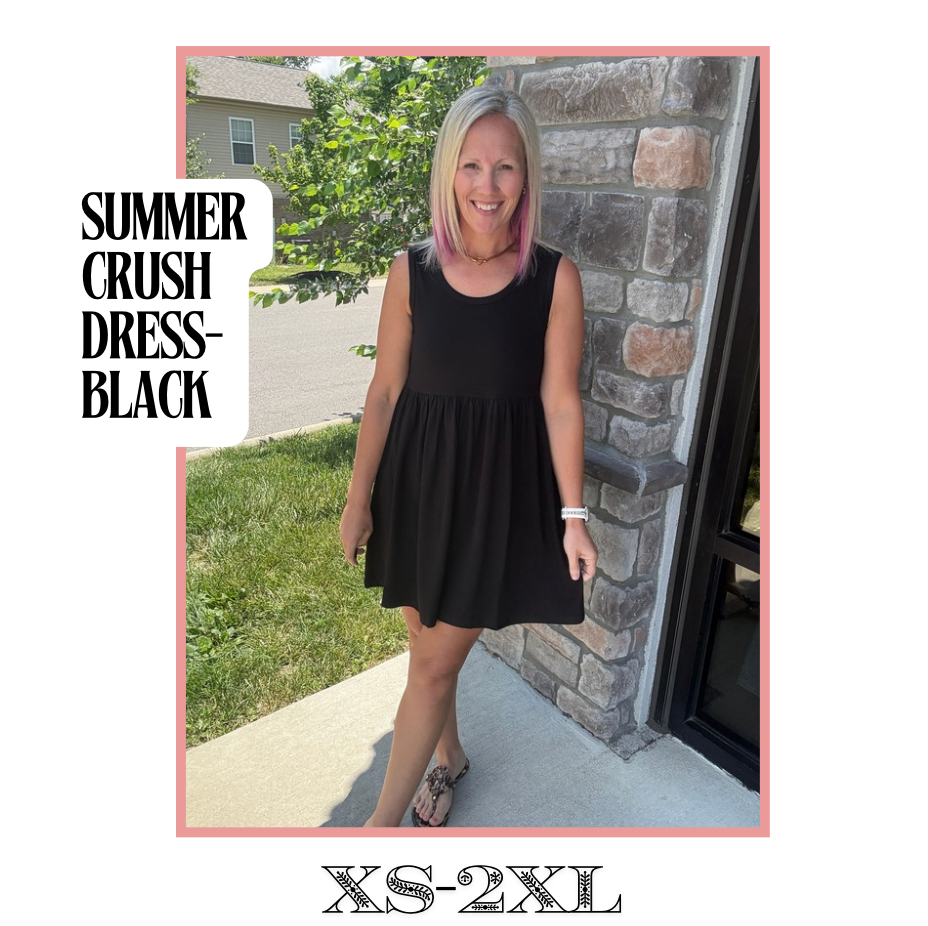 Summer Crush Dress- Black