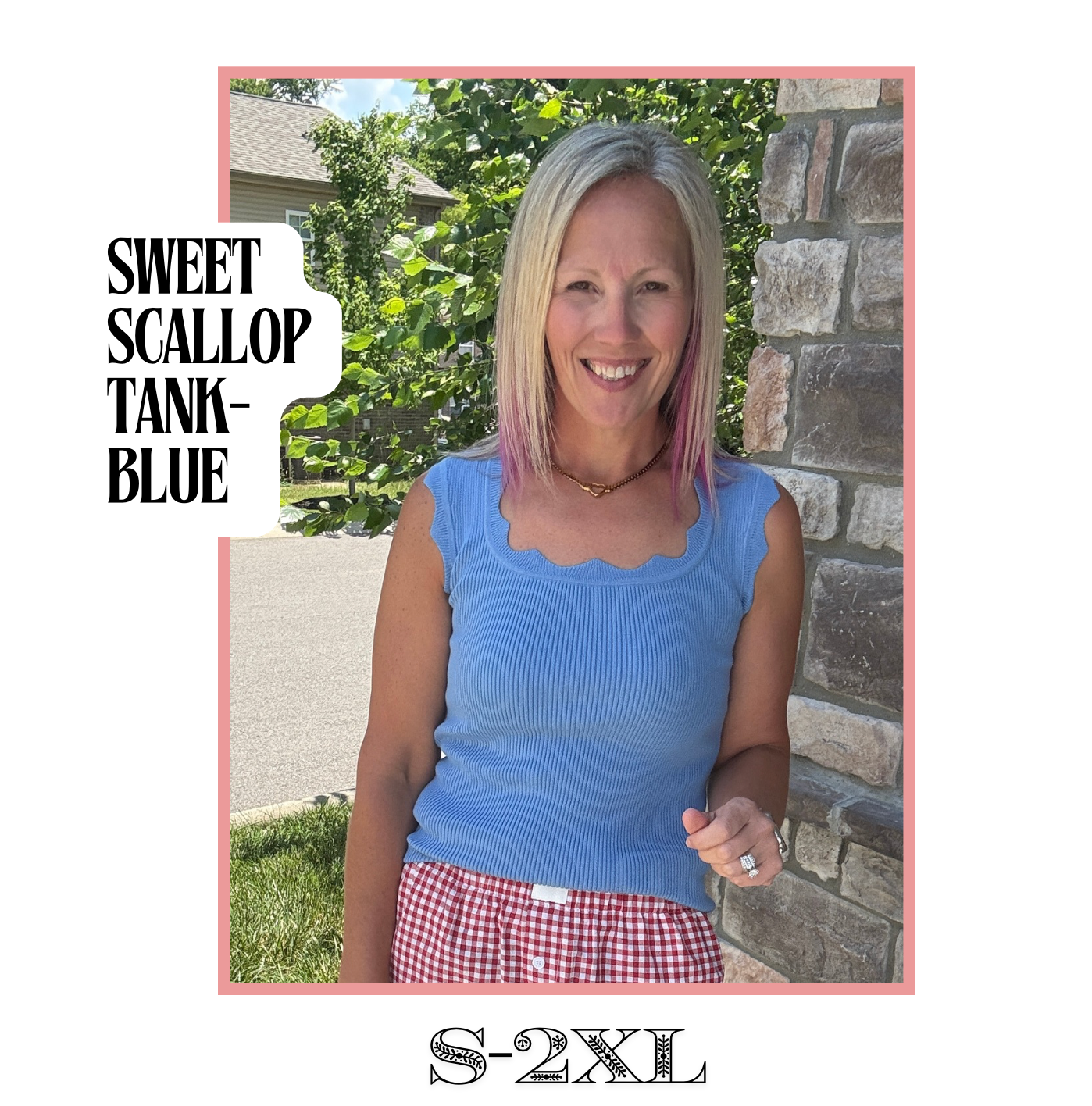 Sweet Scallop Tank- Blue
