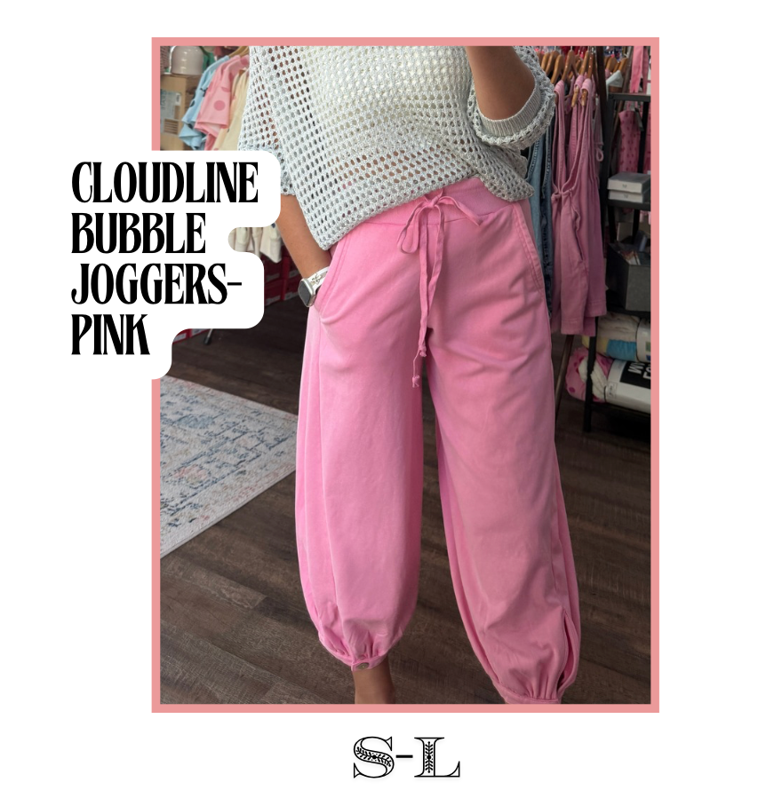 Cloudline Bubble Joggers-Pink