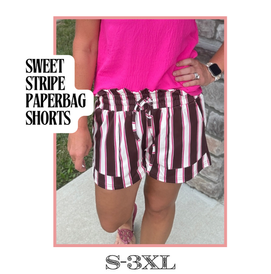 Sweet Stripe Paperbag Short