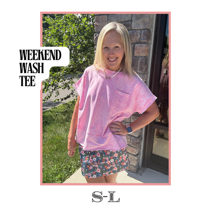 Weekend Wash Tee- Pink