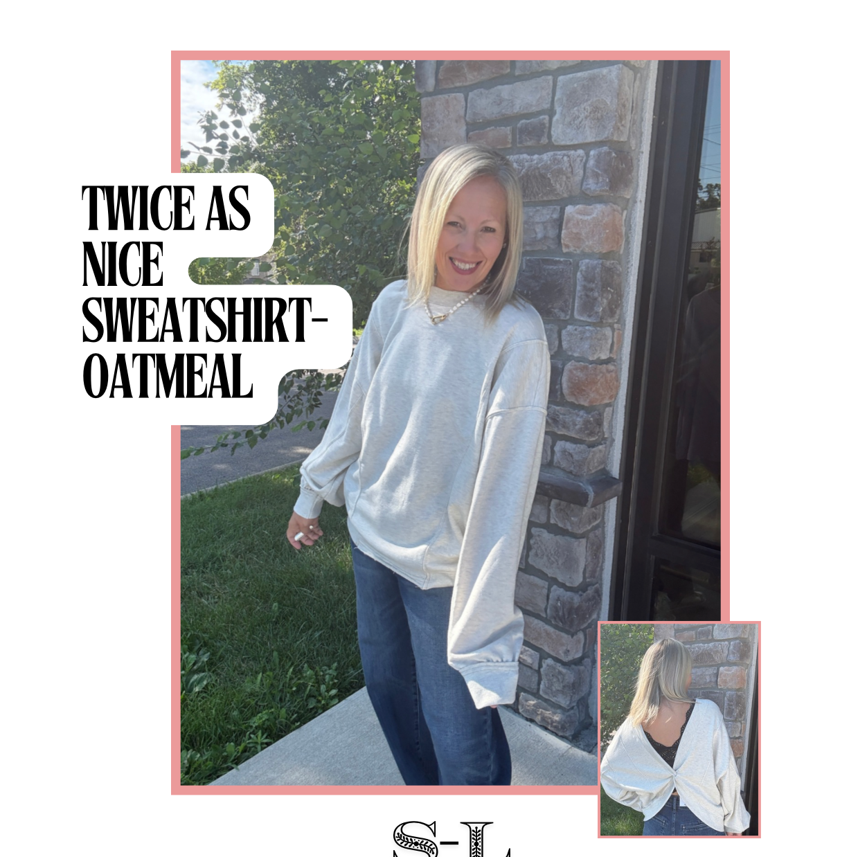 Twice as Nice Terry Top- Oatmeal