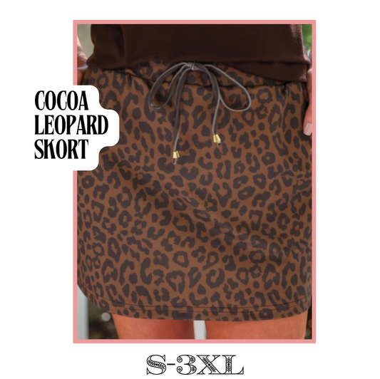 Cocoa Leopard Skort