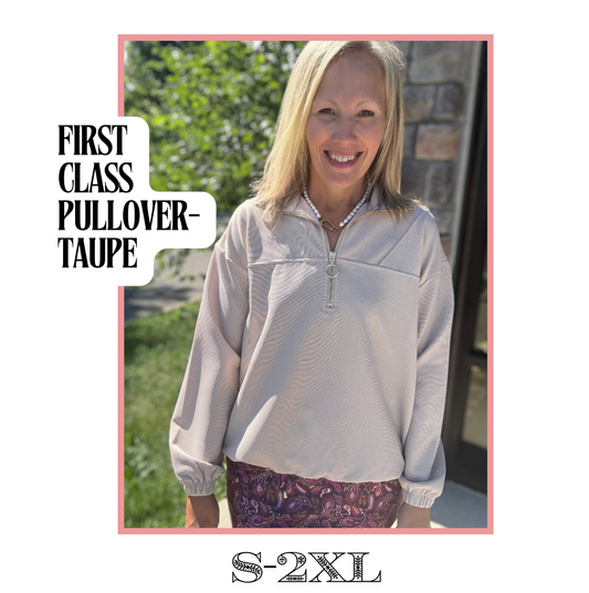 First Class Pullover- Taupe