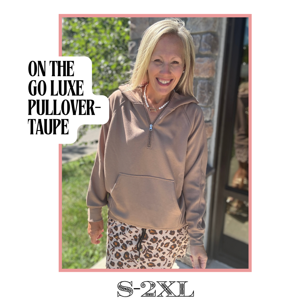 On the Go Luxe Pullover-Taupe