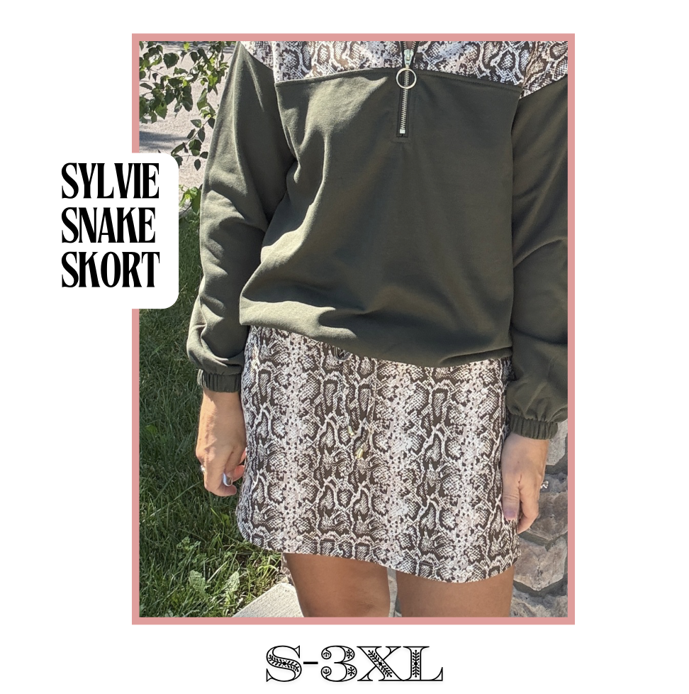 Sylvie Snake Skort