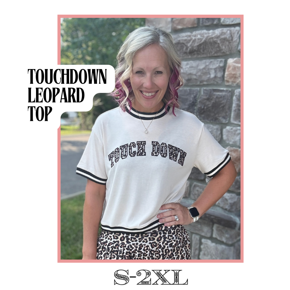 Touch Down Leopard Top