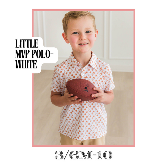 Little MVP Polo- White