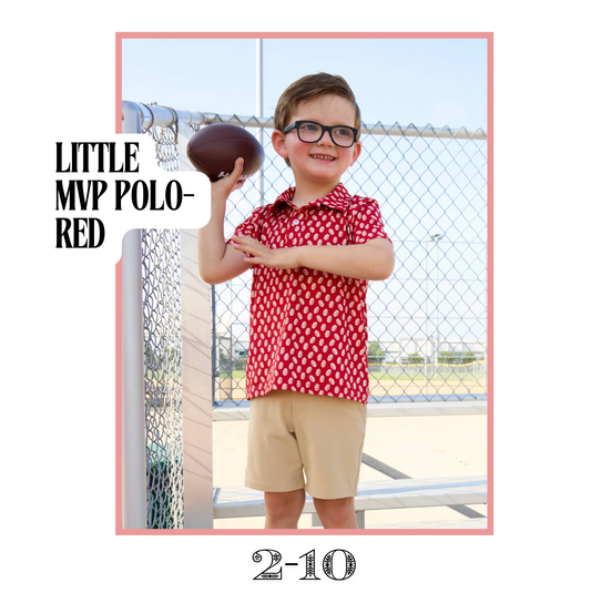 Little MVP Polo- Red