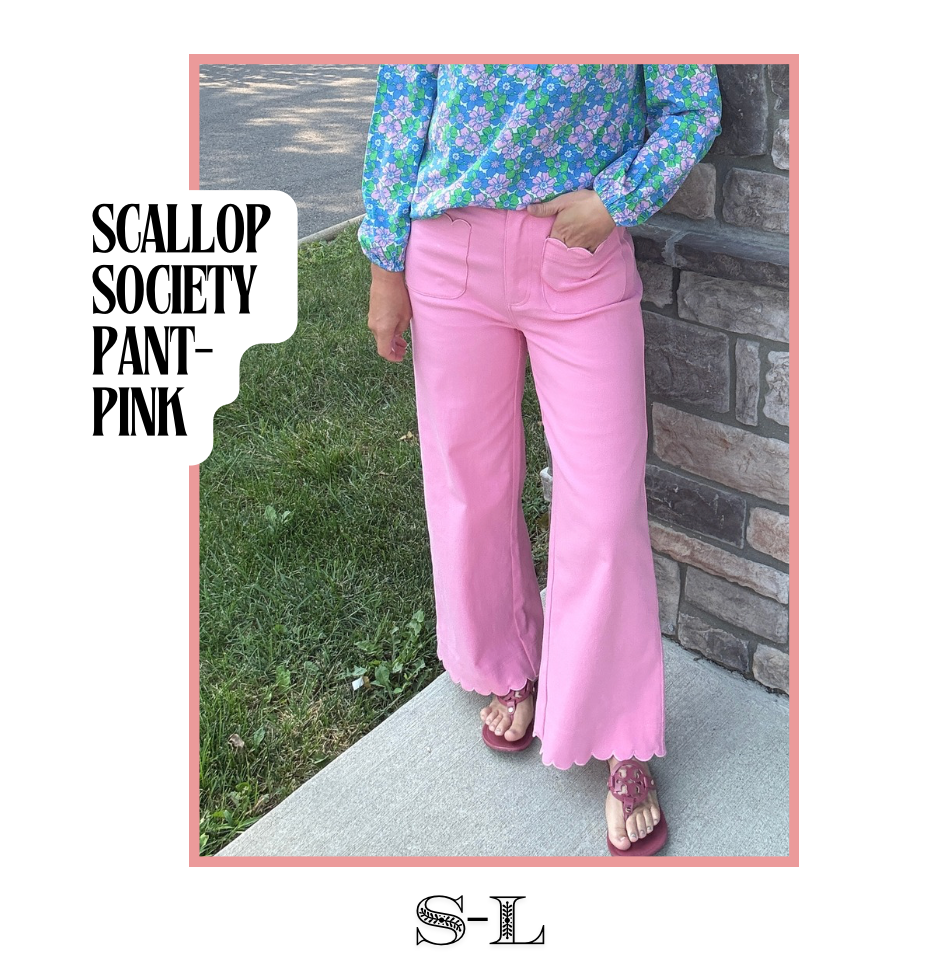 Scallop Society Pant- Pink