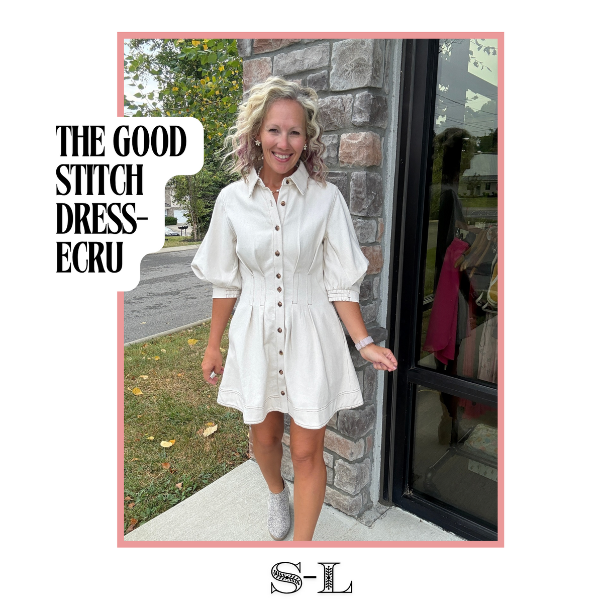 The Good Stitch Dress- Ecru