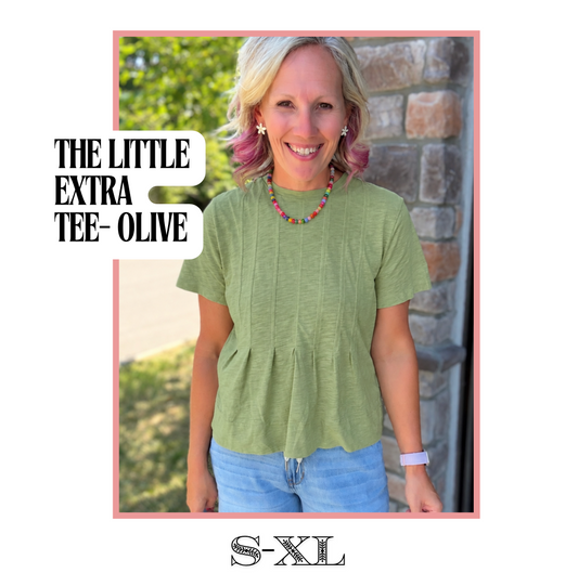 The Little Extra Tee- Olive
