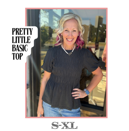 Pretty Little Basic Top- Black