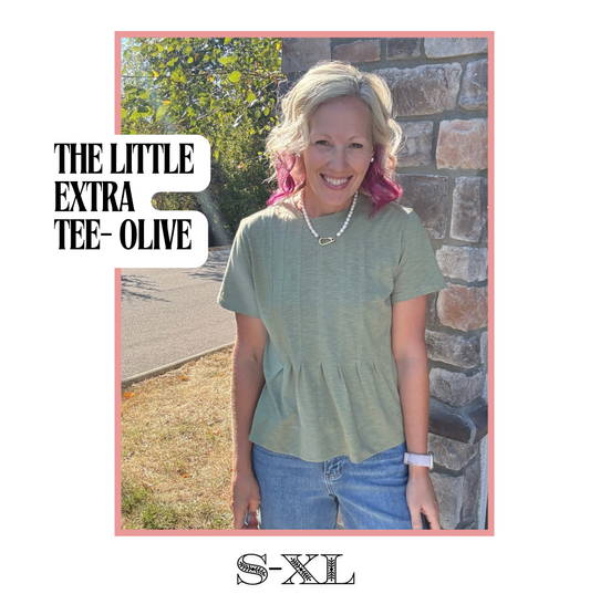 The Little Extra Tee- Olive