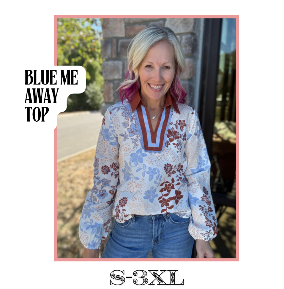 Blue Me Away Top