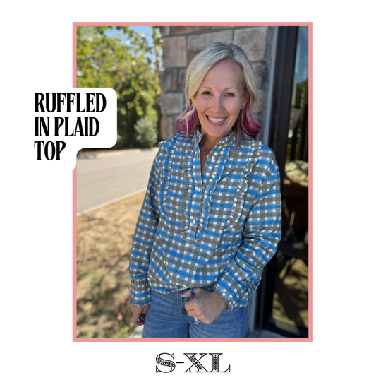 Ruffled in Plaid Top