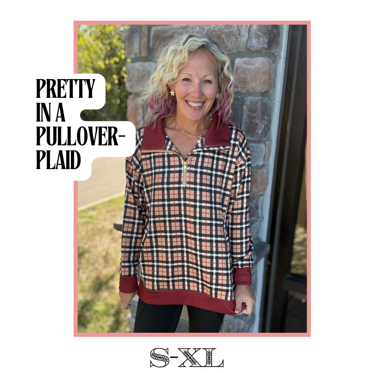 Pretty in a Pullover- Plaid